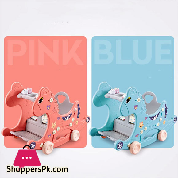 Baby Rocking Chair 4in1 Multifunctional Children Rocking Horse Animal Trojans Birthday Gift For 1-3Y Doki Toy