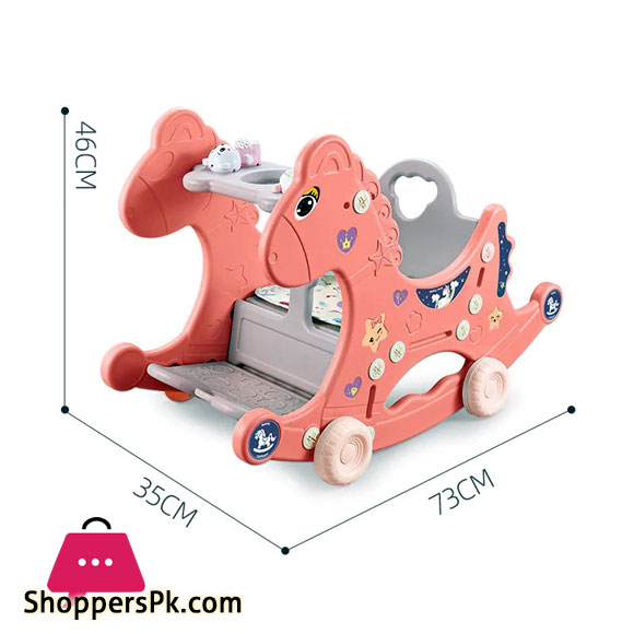 Baby Rocking Chair 4in1 Multifunctional Children Rocking Horse Animal Trojans Birthday Gift For 1-3Y Doki Toy