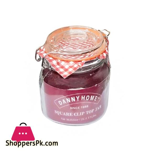 Danny Home Glass Preserving Jars Clip Top Round Pickles & Jam 1-Liter