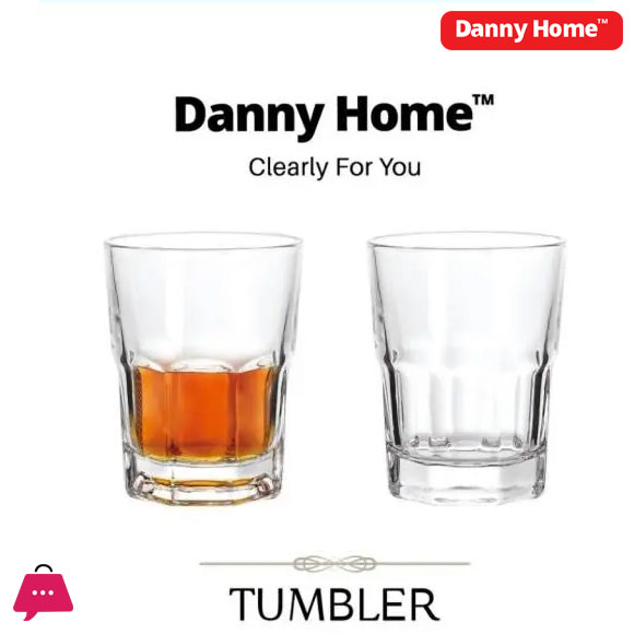 Danny Home Libbey Rocks Glass Drinking Glass Pack of 6 285ml