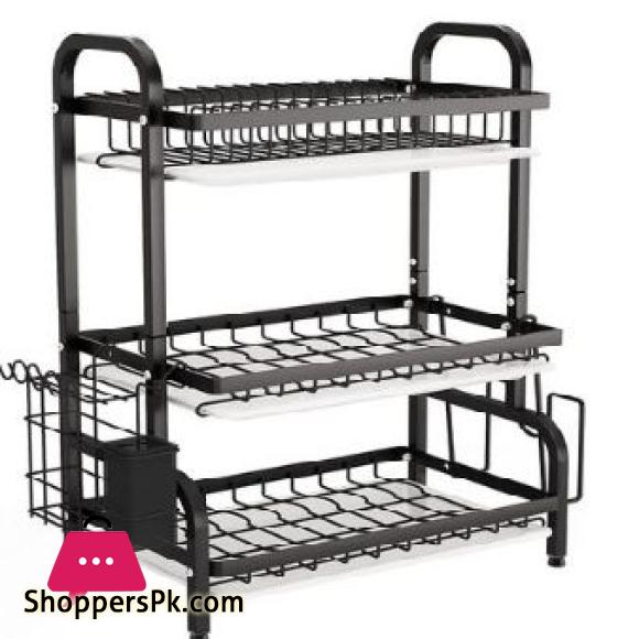 Drainer Rack Dish Storage Bowl Shelf Iron Multi-functional Plate Racks Simple Draining Kitchen