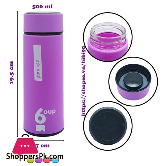 Glass Water Bottle Tumber 450ml Portable Outdoor Traveling Drinking Bottle Creative Student Double Wall Cup Custom Straight Insulated Glass Bottle, Multicoloured (1 Piece)