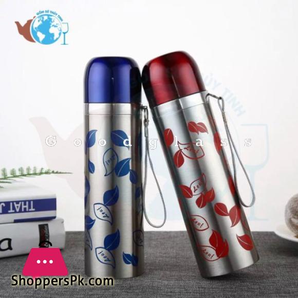 Hot N Cool Sports Vacuum Flask 0.5 Liter Stainless Steel Water Bottle For School Kids 500ML Water bottle stainless steel with handel