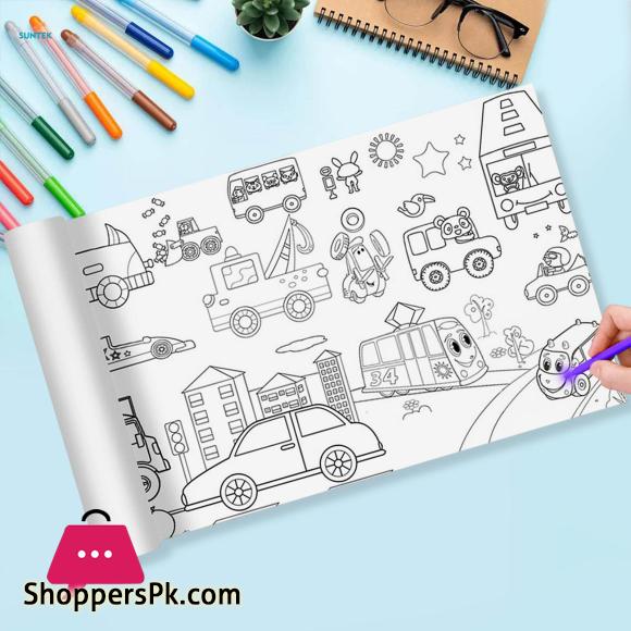 Large Children Colouring Roll Arts Crafts Activity Coloring Book Paper 12 inch x 6 Meter