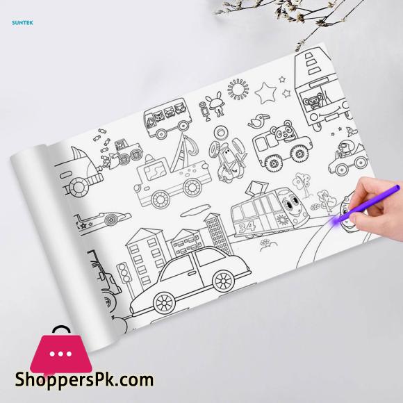 Large Children Colouring Roll Arts Crafts Activity Coloring Book Paper 12 inch x 6 Meter