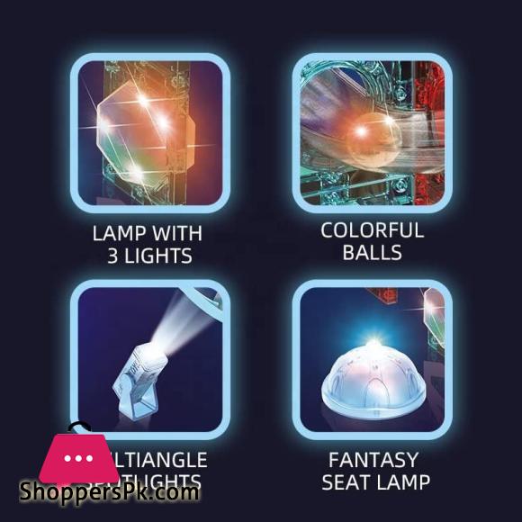Light-Music-Electric Magnetic Tiles- Building Blocks for Kids (80 Pieces)| Light & Musical
