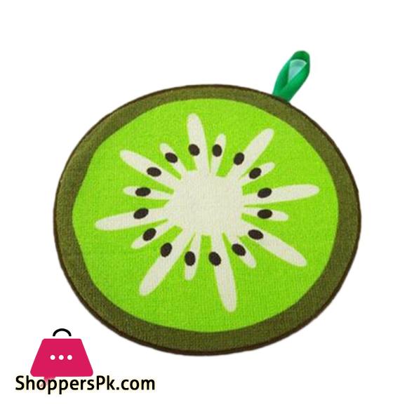 Lovely Fruit Print Hanging Kitchen Towel Microfiber Quick-Dry Cleaning Rag Dish Cloth Wiping Napkin Absorbing Cloth Pack of 4