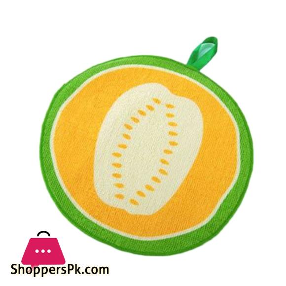 Lovely Fruit Print Hanging Kitchen Towel Microfiber Quick-Dry Cleaning Rag Dish Cloth Wiping Napkin Absorbing Cloth Pack of 4