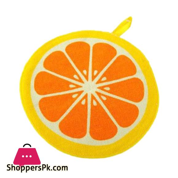 Lovely Fruit Print Hanging Kitchen Towel Microfiber Quick-Dry Cleaning Rag Dish Cloth Wiping Napkin Absorbing Cloth Pack of 4