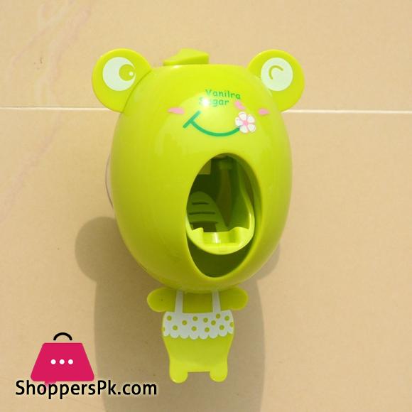 New Creative Cute Cartoon Automatic Toothpaste Dispenser Wall Mount Stand Bathroom Sets for Kids Children Tooth Brush