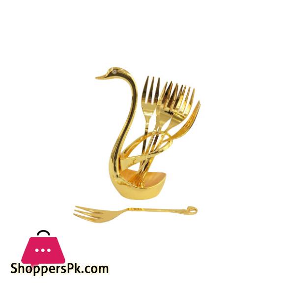 Orchid Golden Swan Fork + Holder CD5095