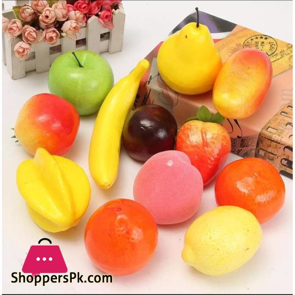 Pack of 12 Artificial Fruits for Decoration Thermacol Fruits