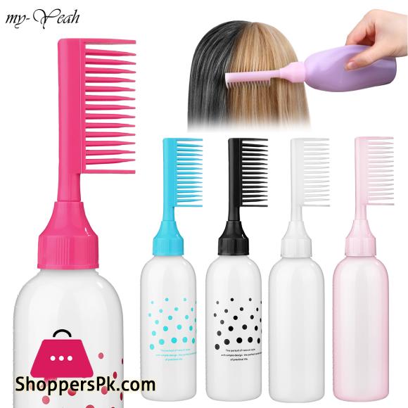 Plastic Hair Dye Refillable Bottle Empty Applicator Comb