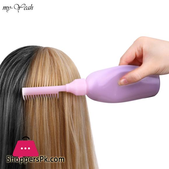 Plastic Hair Dye Refillable Bottle Empty Applicator Comb