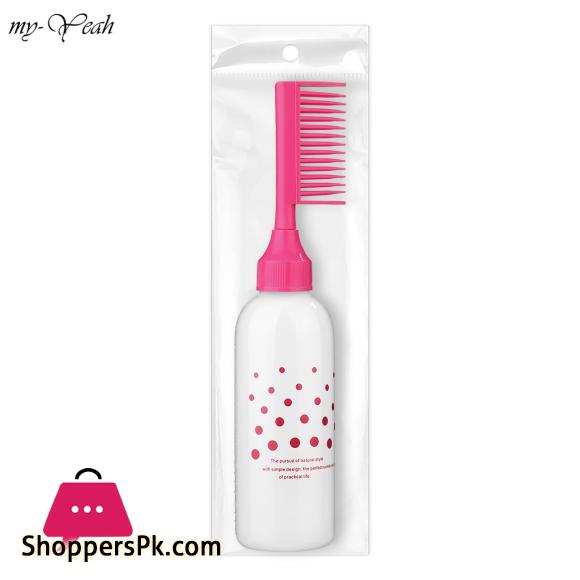 Plastic Hair Dye Refillable Bottle Empty Applicator Comb