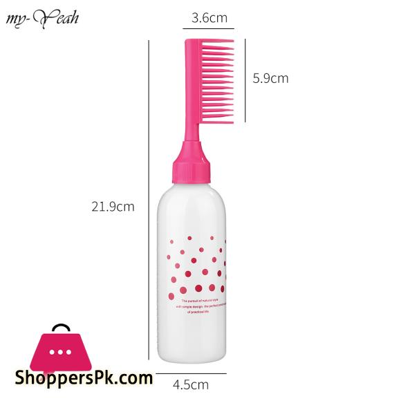 Plastic Hair Dye Refillable Bottle Empty Applicator Comb