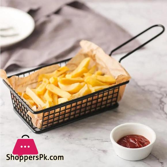 Rectangle Iron Fries Bucket French Fries Basket