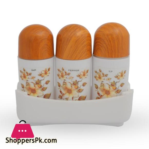 Salt & Pepper 3 pcs set with stand by Happy House