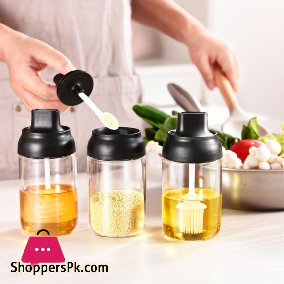 Spice Container Rust-Resistant Glass Flavor Seasoning Jar 1-Pc
