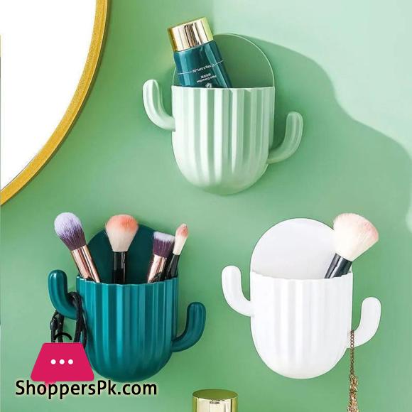 Toothbrush Holder Household Wall Self-adhesive Seamless Cactus Storage