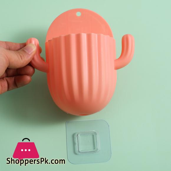 Toothbrush Holder Household Wall Self-adhesive Seamless Cactus Storage