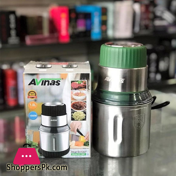 Avinas Wet n Dry Grinder Meat chopper Multifunctional Stainless Steel 4 blade with Heavy Motor