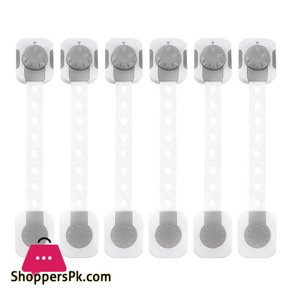 Baby Safety Lock Child Safety Locks Multi-Functional Adjustable Double Button Baby Anti-Clip Latch System For Cabinets, Drawers Fridge Closet