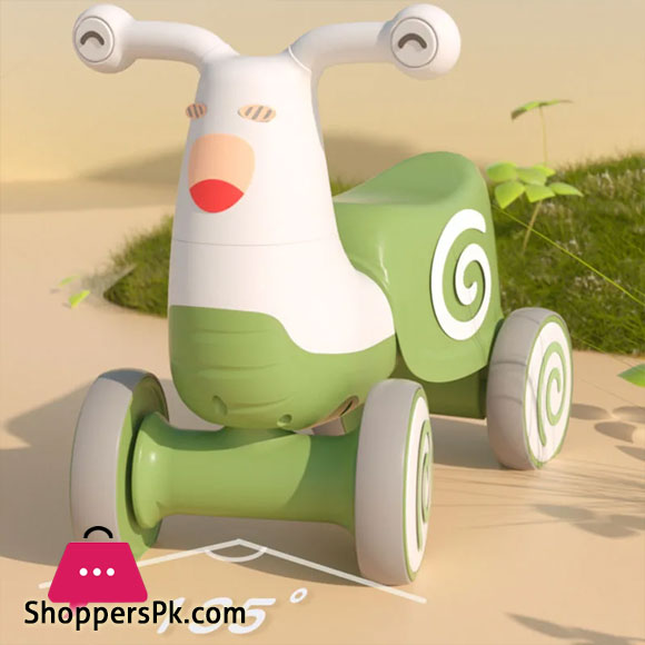 Balance Bike with Music Speaker and Light for 1-4 Years Old Kids Sliding Walker Baby Toy Car 4 Wheel Scooter Cycling for Children