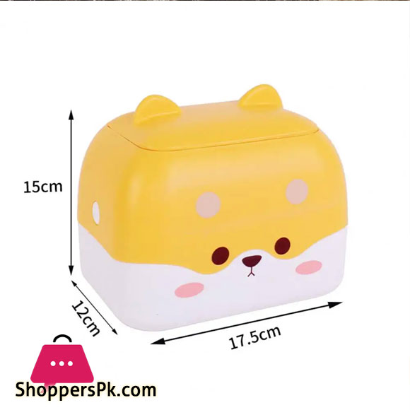 Cartoon Tissue Box Waste Trash Cans Versatile Storage Tissue Box Waste Bin Dorm