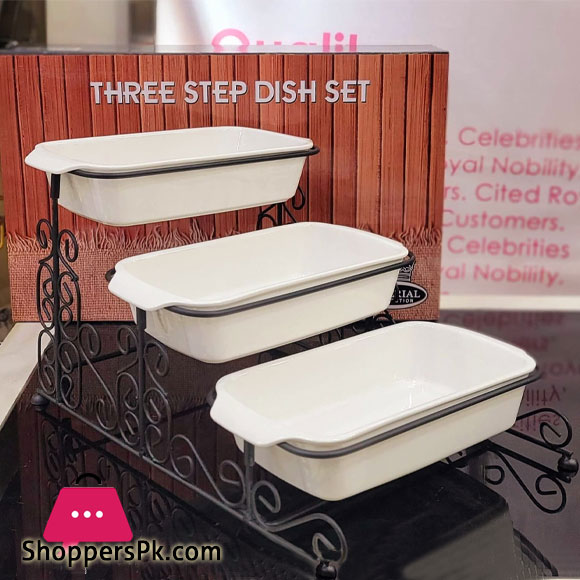 Ceramic Three Step Dish Set