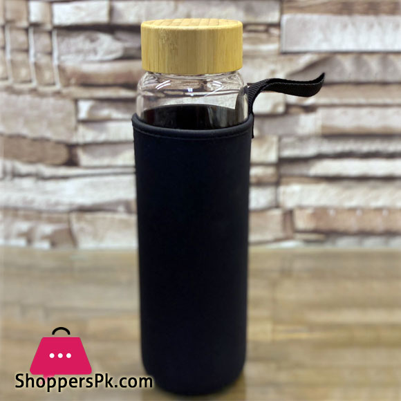 Clear Glass Bottle with Sleeve 1000ML
