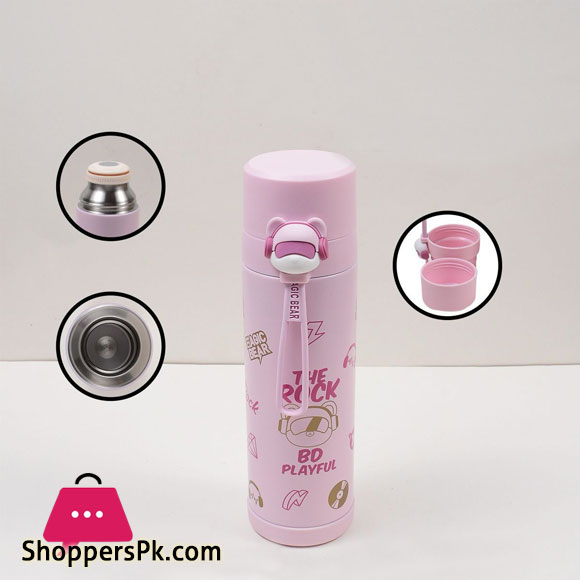 Cute Water Bottle Thermos Stainless Steel Vacuum Flask Travel Sports Beverage Bottle Cup 500ml