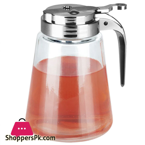 Danny Home Glass Classic No-Drip Syrup Honey Dispenser