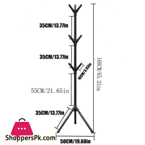 Easy-to-assemble Floor-standing Hat And Coat Rack Made Of Wrought Iron For Office Bedroom Creative Coat Hanger