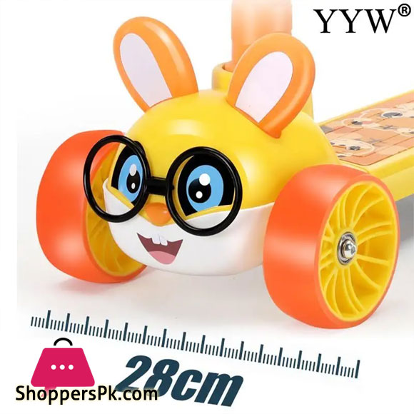 Foot Scooters With Music Speaker 4 Levels Foldable Adjustable Height For 2-10 Years Children 3-Wheel Flash Wheels Kick Scooter - SC-666