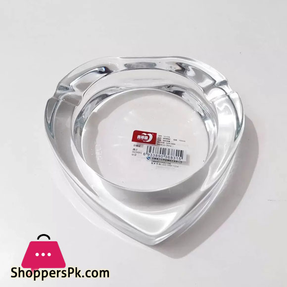 Green Apple Elegance and Functionality Clear Glass Ashtray (Pack of 1)