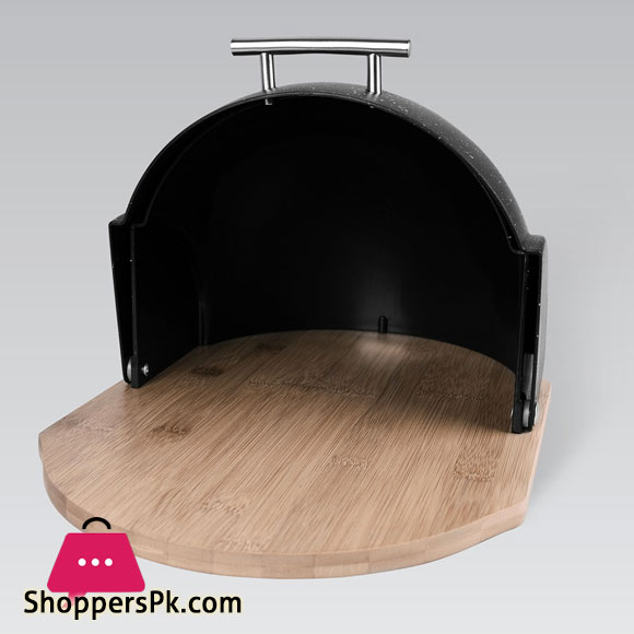 Haus Roland Bread Box Marble Style Black 20 x 26 x 36 cm