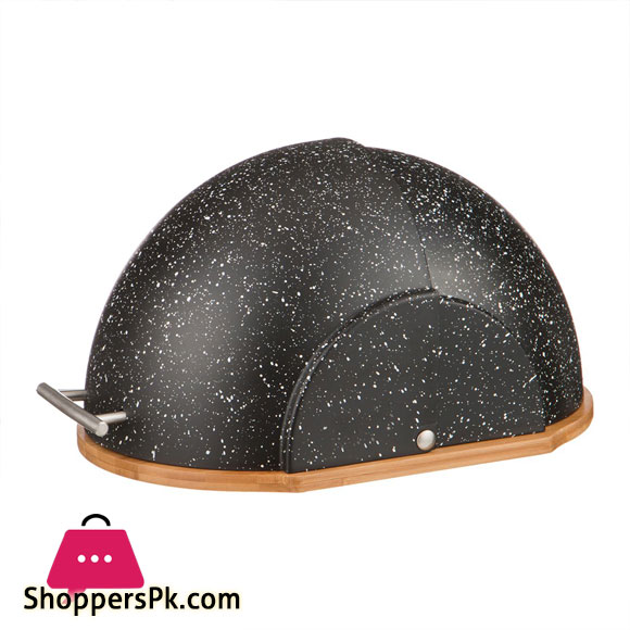 Haus Roland Bread Box Marble Style Black 20 x 26 x 36 cm