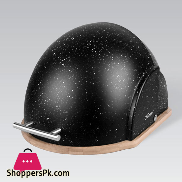 Haus Roland Bread Box Marble Style Black 20 x 26 x 36 cm