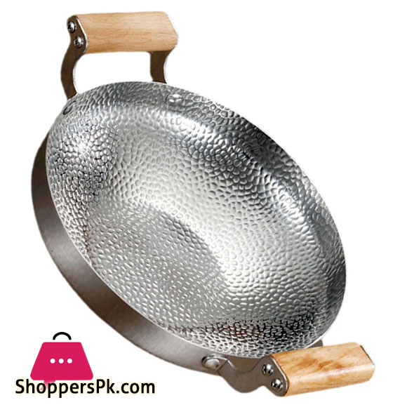 Kitchen Metal Pot Stainless Steel Double Handle Cooking Pot Household Kitchenware - 24CM