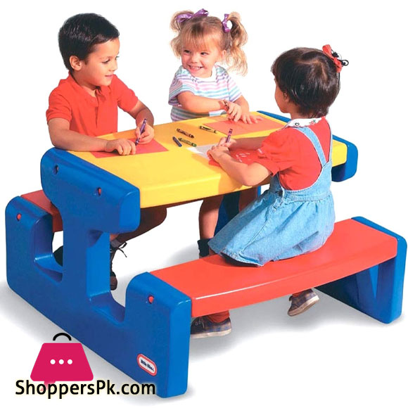 Little Tikes Junior Picnic Table Primary- 479A00070