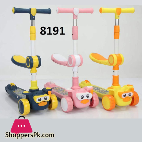Multi-Function Kids Scooter with Pusher 3 in 1 Kick Scooter Kids Toy for 3-8 Years Old