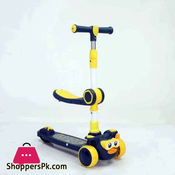 Multi-Function Kids Scooter with Pusher 3 in 1 Kick Scooter Kids Toy for 3-8 Years Old