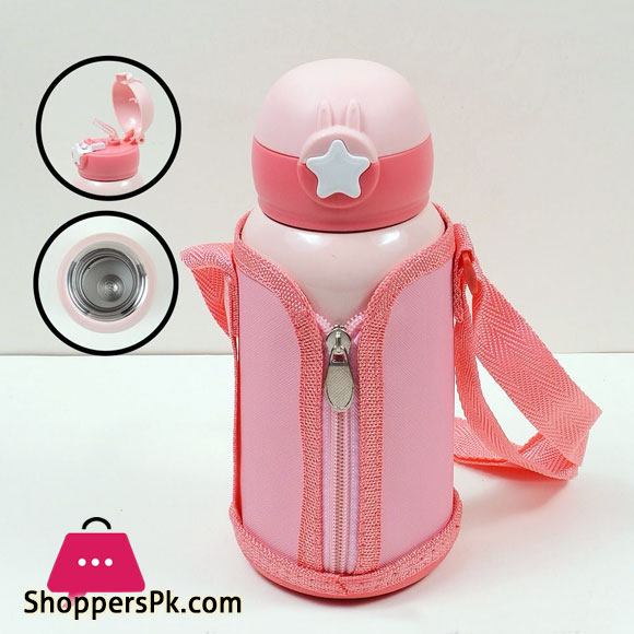 Thermos water Bottle with Bag For School and Sports Use - 1 Piece