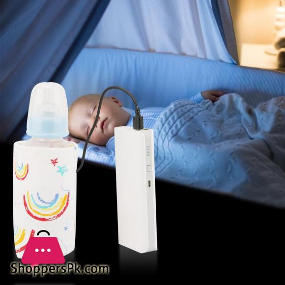 USB Baby Bottle Warmer Portable Milk Travel Heater Storage Cover Insulation Thermostat