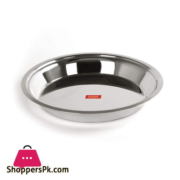 1 Plate Thaal Parat Heavy Stainless Steel