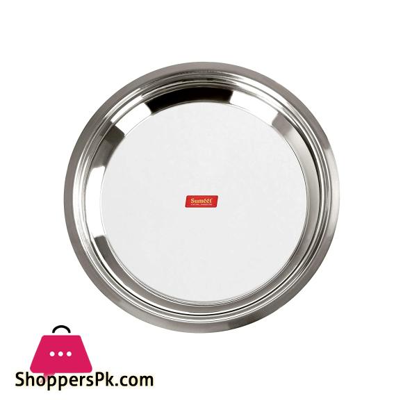 1 Plate Thaal Parat Heavy Stainless Steel