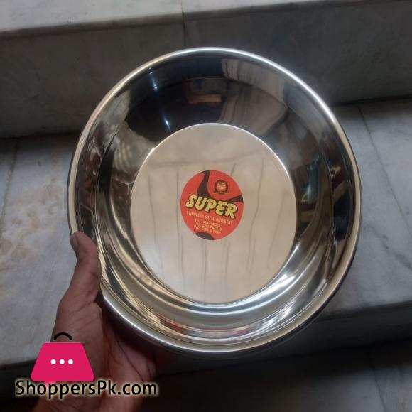 1 Plate Thaal Parat Heavy Stainless Steel