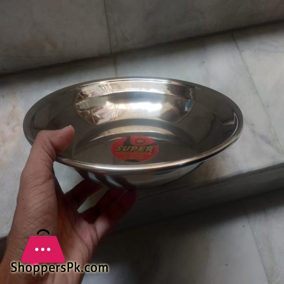 1 Plate Thaal Parat Heavy Stainless Steel