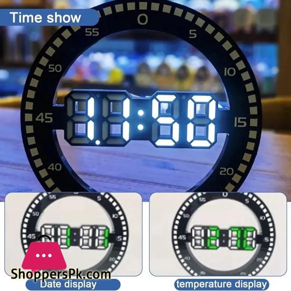 3D LED Digital Clock Luminous Fashion Multifunction Night Light